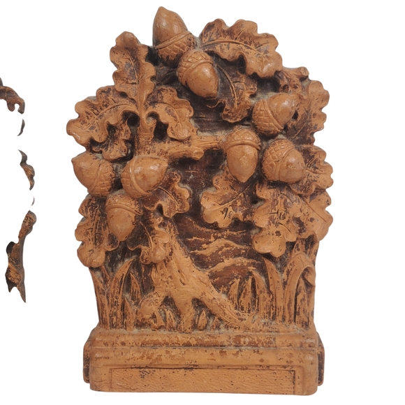 Vintage SyrocoWood Acorn and Oak Leaf Bookends - Picture 5 of 9